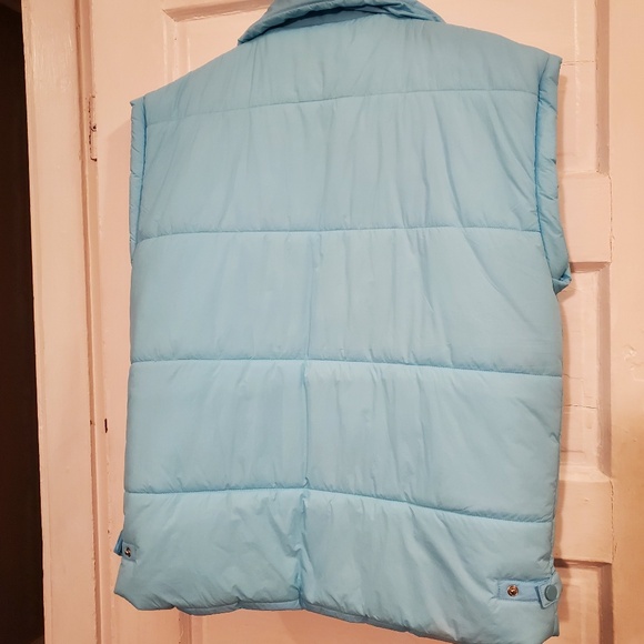 Going Upstate Oversized Puffer Vest - Blue, great condition, size XS - Picture 2 of 12